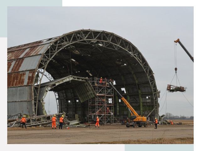Демонтаж ангаров в Зеленодольске