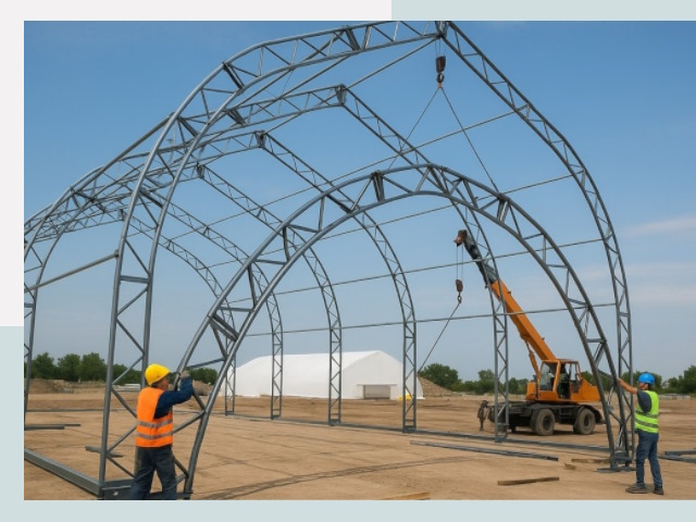 Монтаж ангаров в Зеленодольске от 621 руб. - Надежно и быстро